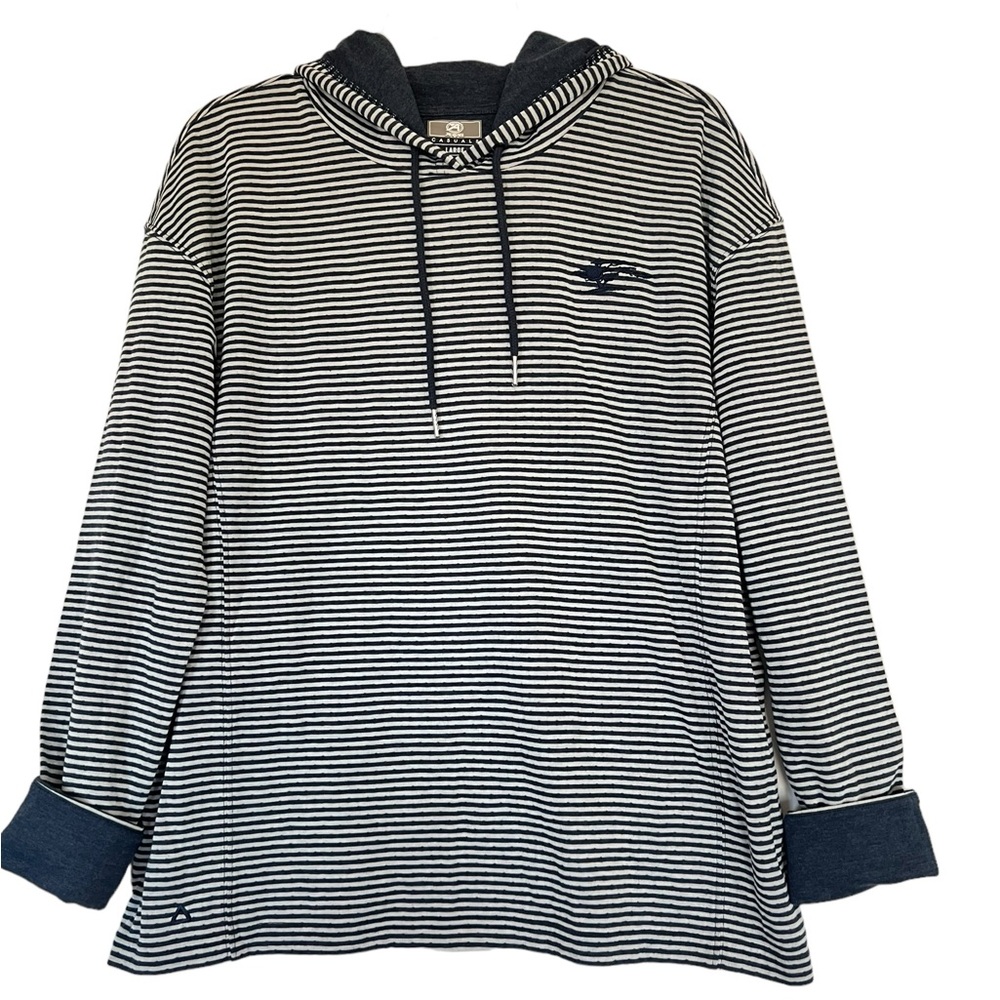 NWT AHEAD USA Casuals Women’s Navy Blue Striped Hoodie